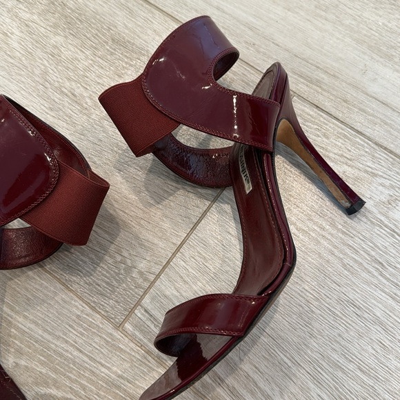 Manila Blahnik Heels in Maroon Burgundy Size 36 - Picture 4 of 12